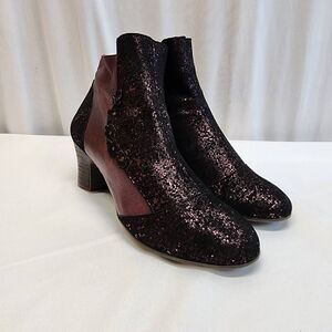 Brako Anatomic Size 40 Zippered Booties Steampunk Victorian Burgandy
